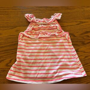 Carter's Pink and White Striped Tank Top